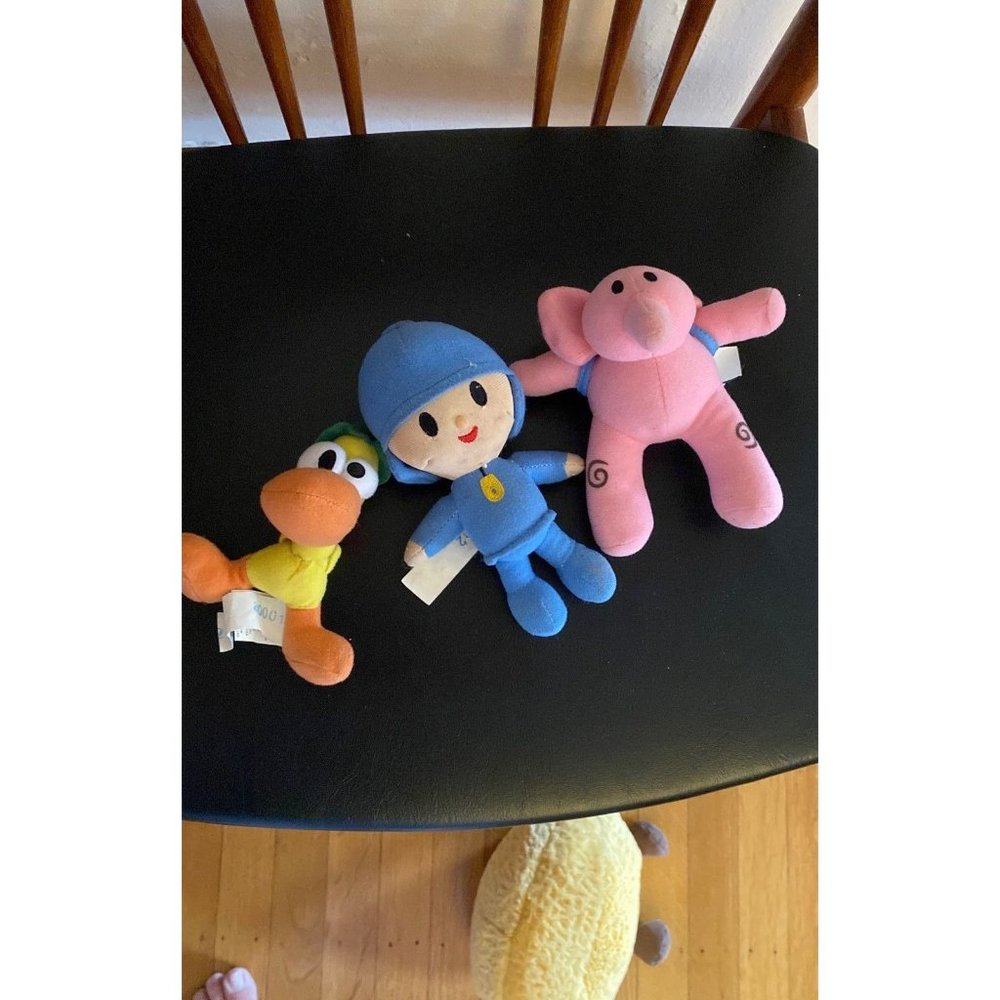 Pocoyo Stuffed Toys Bandai x 3 characters Pocoyo Pato Ellie